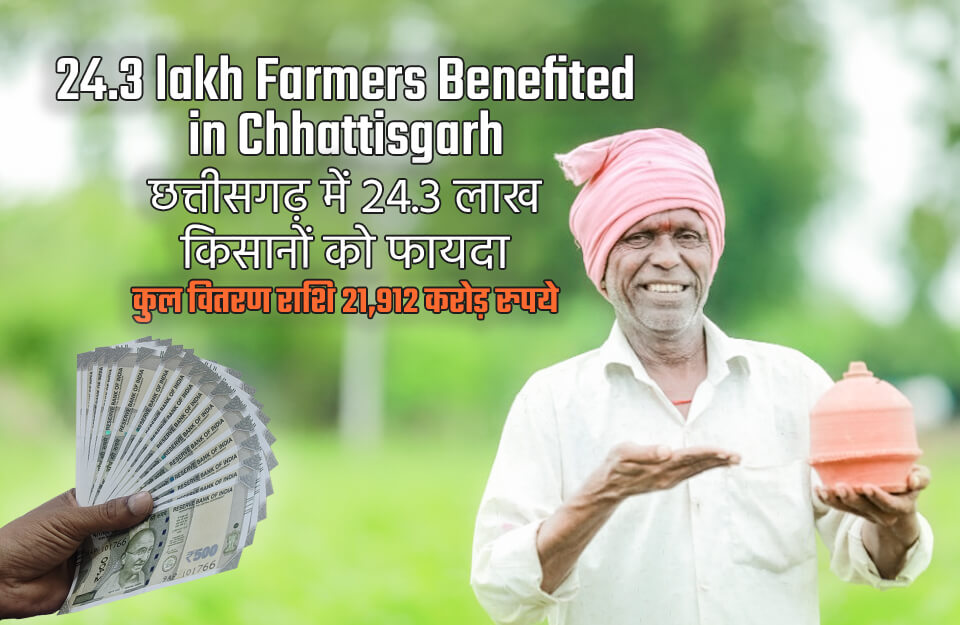 24.3 lakh Farmers Benefited in Chhattisgarh in Hindi: छत्तीसगढ़ में 24.3 लाख किसानों को फायदा