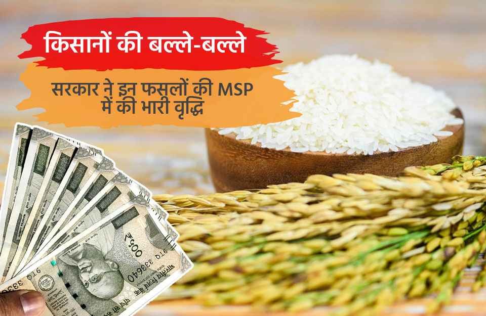 सरकार ने इन फसलों की MSP में की वृद्धि