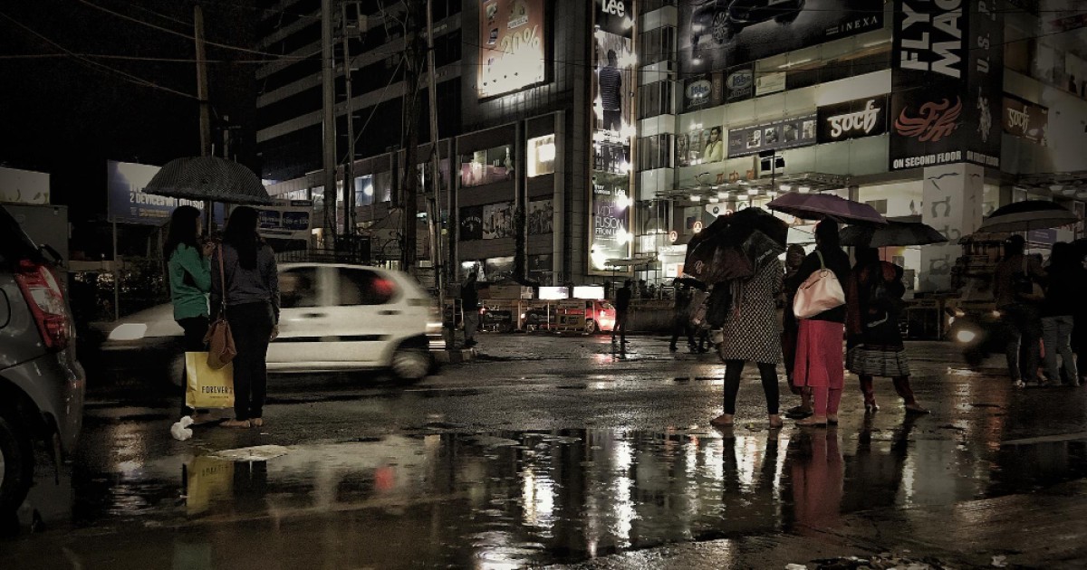 Delightful weather with light rain in Delhi