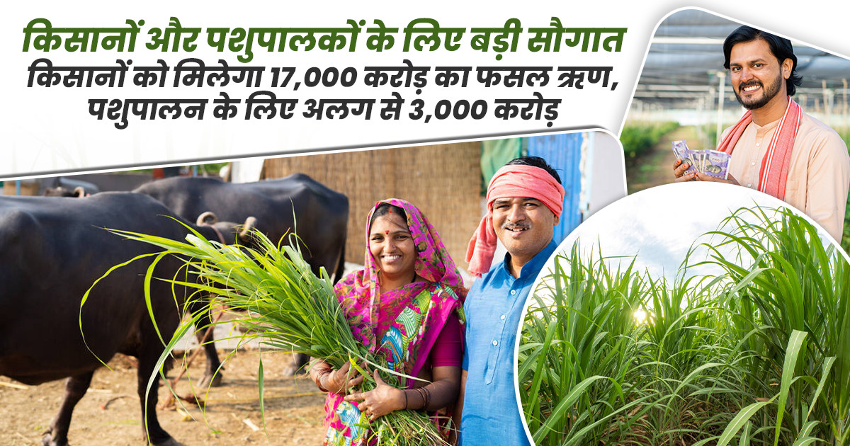 खेती और पशुपालन के लिए 17,000 + 3,000 करोड़ का लोन