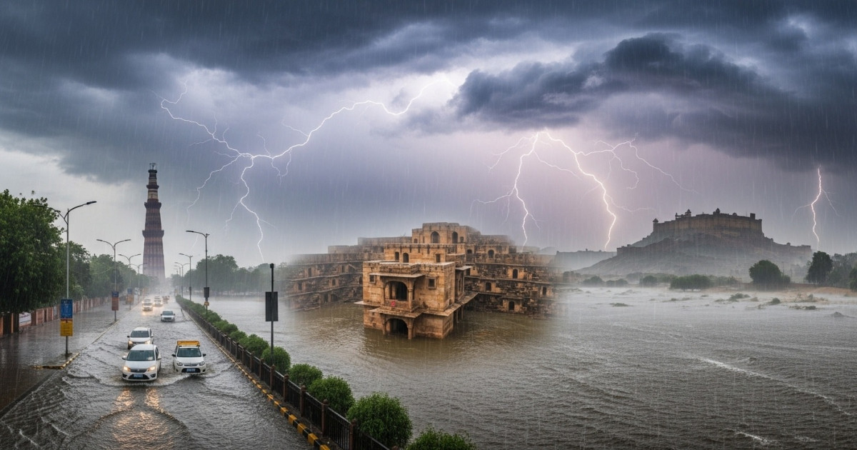 Rainy weather forecast for Gujarat and Rajasthan today.