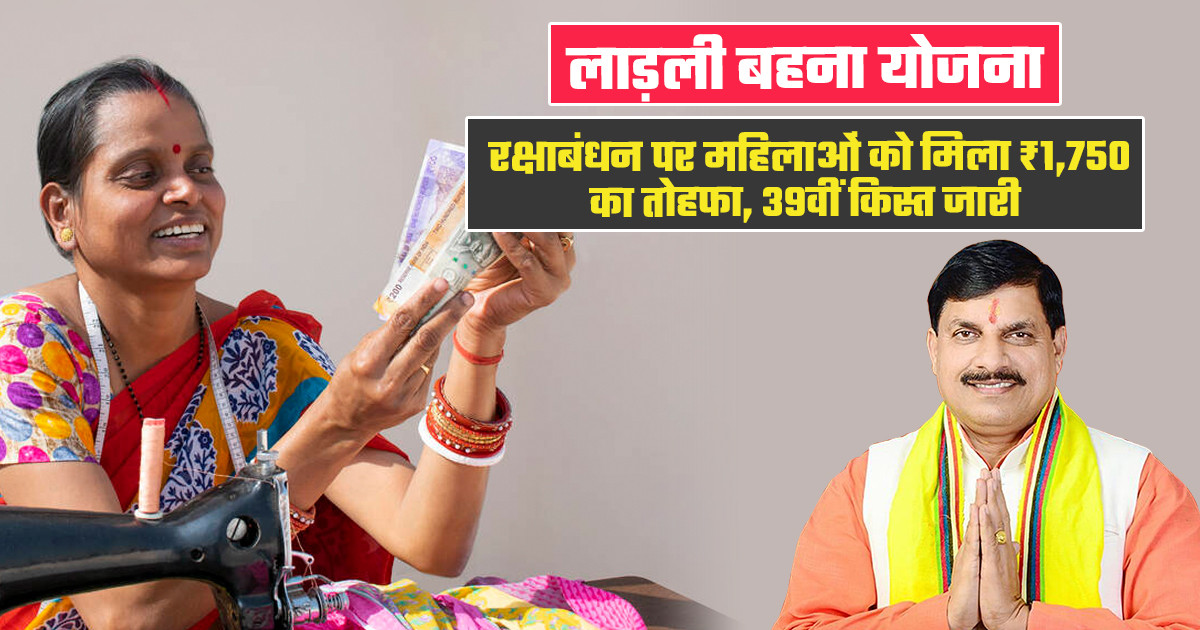 रक्षाबंधन पर लाड़ली बहनों को मिली ₹250 की अतिरिक्त सहायता