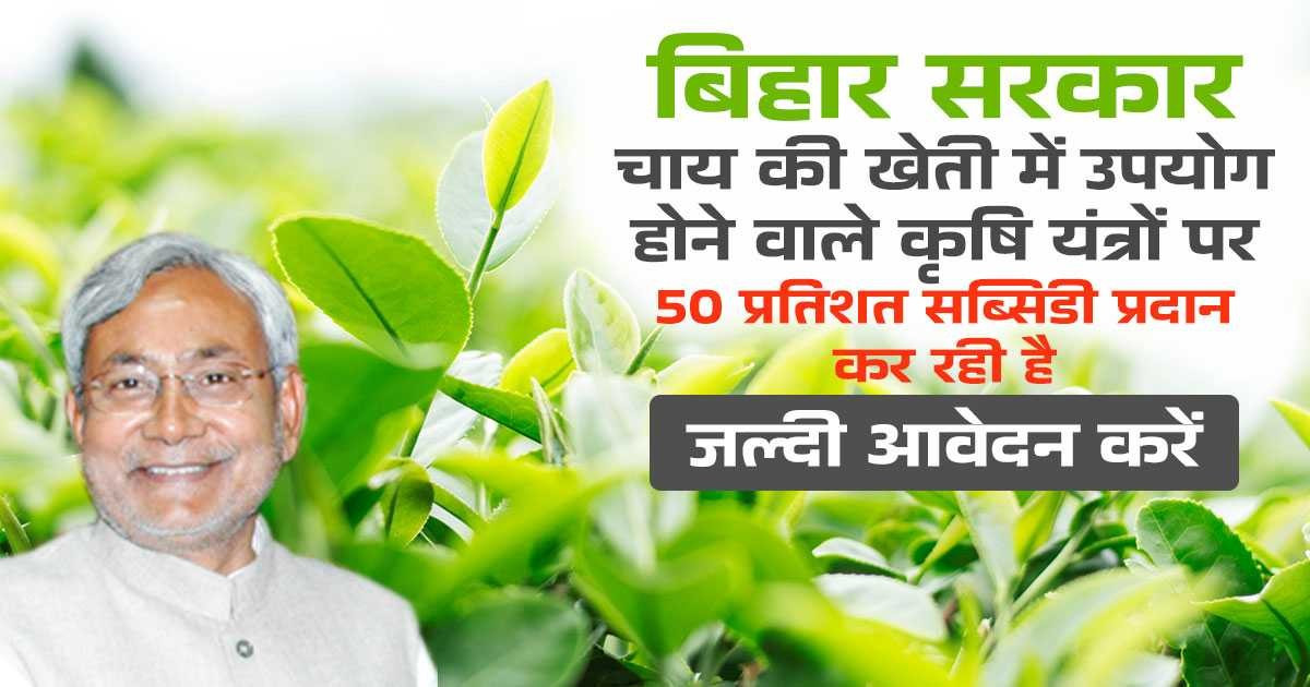 Tea Development Scheme 2026-27 subsidy for Bihar farmers