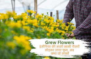 Grew Flowers in Hindi | इंजीनियर की अच्छी खासी नौकरी छोड़कर उगाए फूल, अब कमा रहे लाखों