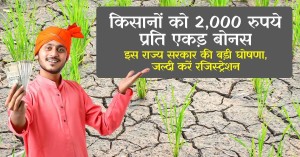 किसानों को 2,000 रुपये प्रति एकड़ बोनस, इस राज्य सरकार की बड़ी घोषणा, जल्दी करें रजिस्ट्रेशन