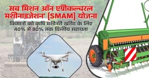 Smam scheme: 'सब मिशन ऑन एग्रीकल्चरल मशीनाइजेशन' (SMAM) योजना: किसानों को कृषि मशीनरी खरीद के लिए 40% से 80% तक वित्तीय सहायता
