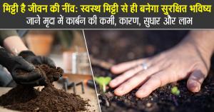 मिट्टी है जीवन की नींव: स्वस्थ मिट्टी से ही बनेगा सुरक्षित भविष्य, जाने मृदा में कार्बन की कमी, कारण, सुधार और लाभ
