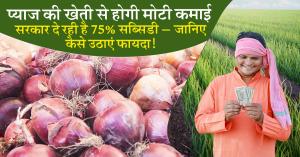Pyaj ki kheti: प्याज की खेती से होगी मोटी कमाई, सरकार दे रही है 75% सब्सिडी – जानिए कैसे उठाएं फायदा!