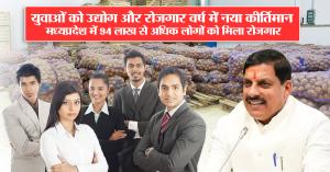 युवाओं को उद्योग और रोजगार वर्ष में नया कीर्तिमान: मध्यप्रदेश में 94 लाख से अधिक लोगों को मिला रोजगार