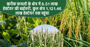 Kharif Crop Area Expands by 6.51 Lakh Hectares, Total Coverage Reaches 1,121.46 Lakh Hectares